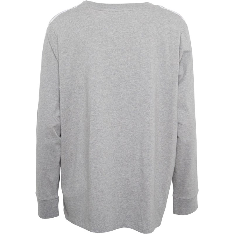 adidas Originals Womens Adicolor Classics Long-sleeve Top (Plus Size) Medium Grey Heather