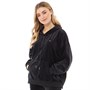 adidas Originals Womens Adicolor Velour Hoodie Black