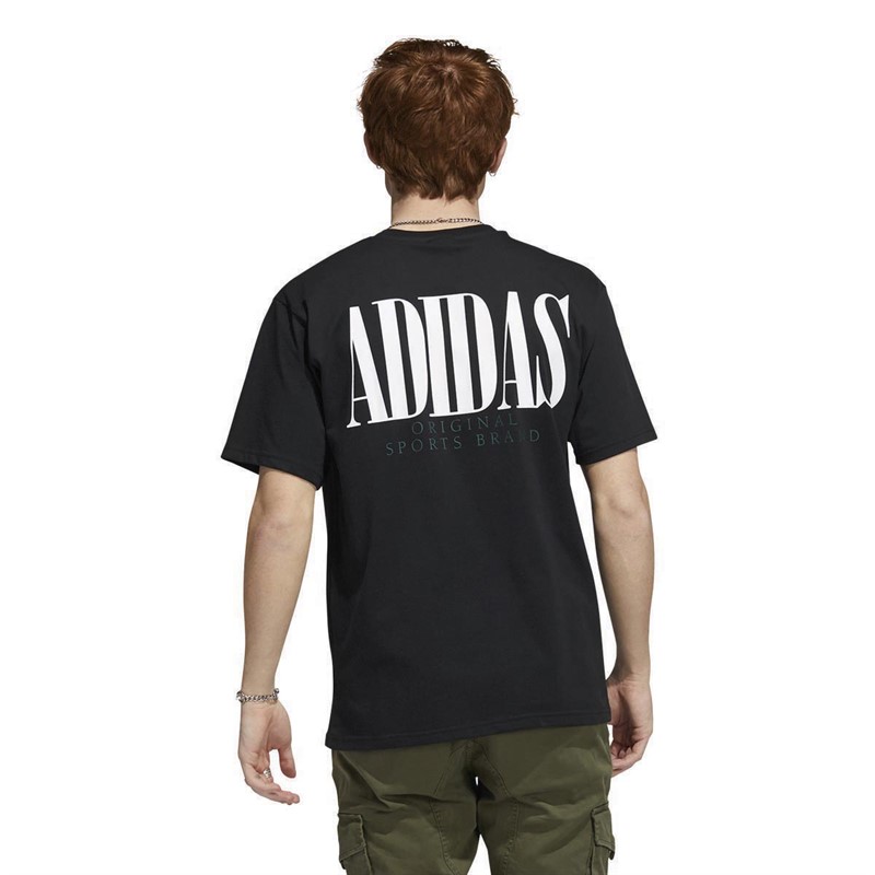 Buy Adidas Originals Mens Trefoil Script T Shirt Black