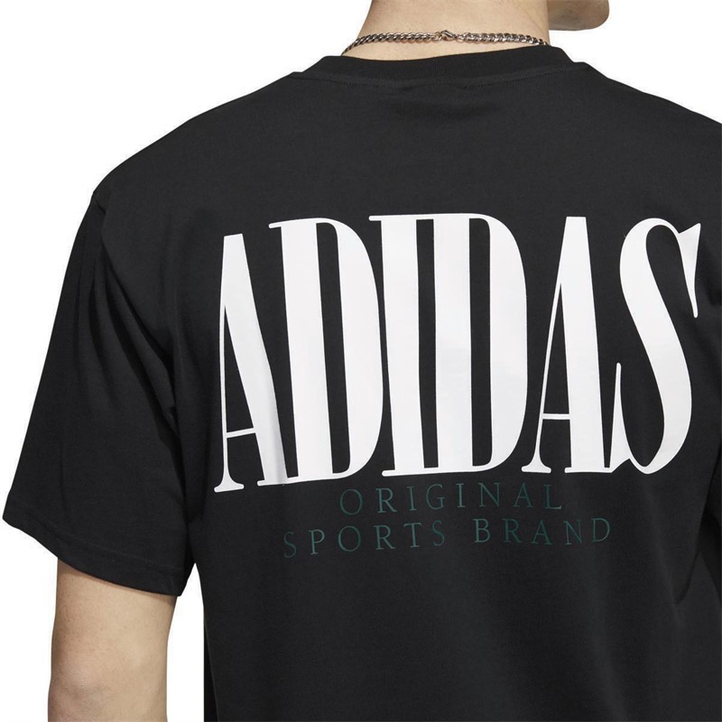 adidas Originals Mens Trefoil Script T-Shirt Black