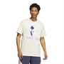adidas Originals Mens Adiplay Head Short Sleeve T-Shirt Ecru Tint/Multicolor