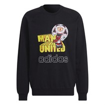 adidas Originals Mens Manchester United Graphic Sweatshirt Black