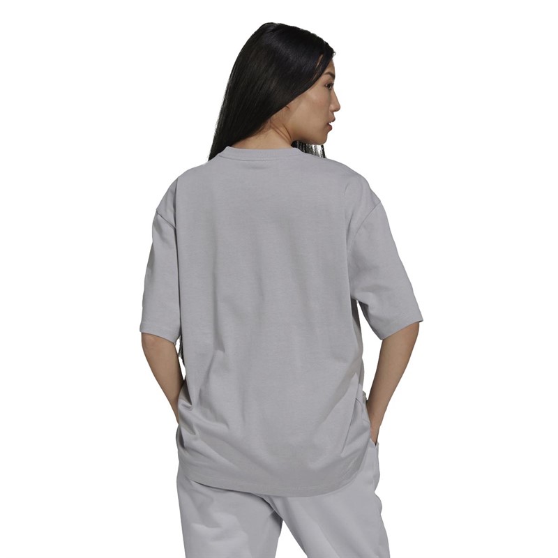 adidas Originals Womens Adicolor Heavy Single Jersey T-Shirt Light Solid Grey