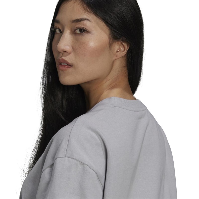 adidas Originals Womens Adicolor Heavy Single Jersey T-Shirt Light Solid Grey