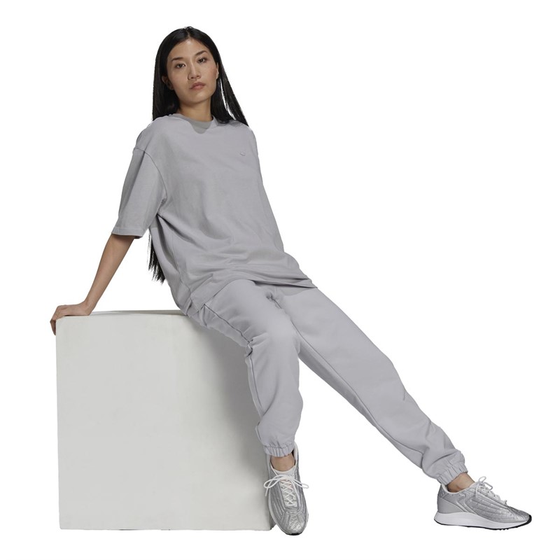 adidas Originals Womens Adicolor Heavy Single Jersey T-Shirt Light Solid Grey