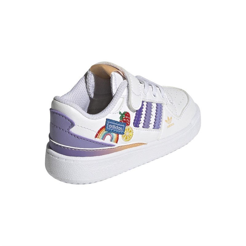 adidas Originals Infant Forum Low Trainers Footwear White/Light Purple/Magic Lilac