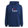 adidas Originals Mens Trefoil Paris Hoodie Mystery Blue