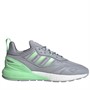 adidas Originals ZX 2K Boost 2.0 Trainers Halo Silver/Silver Metallic/Beam Green