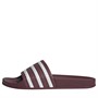 adidas Originals Mens Adilette Slides Burgundy/Footwear White/Burgundy