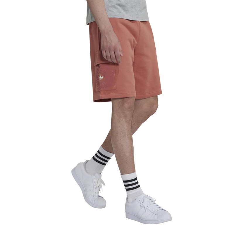 adidas Originals Mens Graphic Ozworld Cargo Shorts Magic Earth