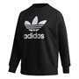 adidas Originals Womens Trefoil Crew Sweatshirt (Plus Size) Black/White