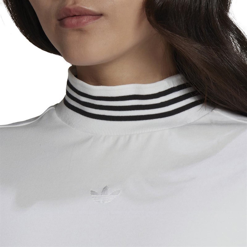 adidas Originals Womens Striped Detail Long Sleeve Top White