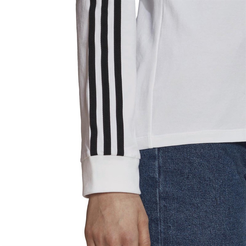 adidas Originals Womens Adicolor Classics Long-Sleeve Top White/Black