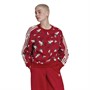 adidas Originals Womens Thebe Magugu Crew Sweater Powder Red/Multicolour