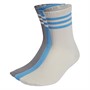 adidas Originals Mens Three Pack Blue Version Crew Socks Pearl Grey/Grey/Pulse Blue