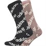 adidas Originals Mens Two Pack Crew Socks True Pink/Black
