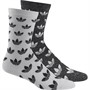 adidas Originals Womens Monogram Full Glitter Two Pack Crew Socks Black/Grey Two