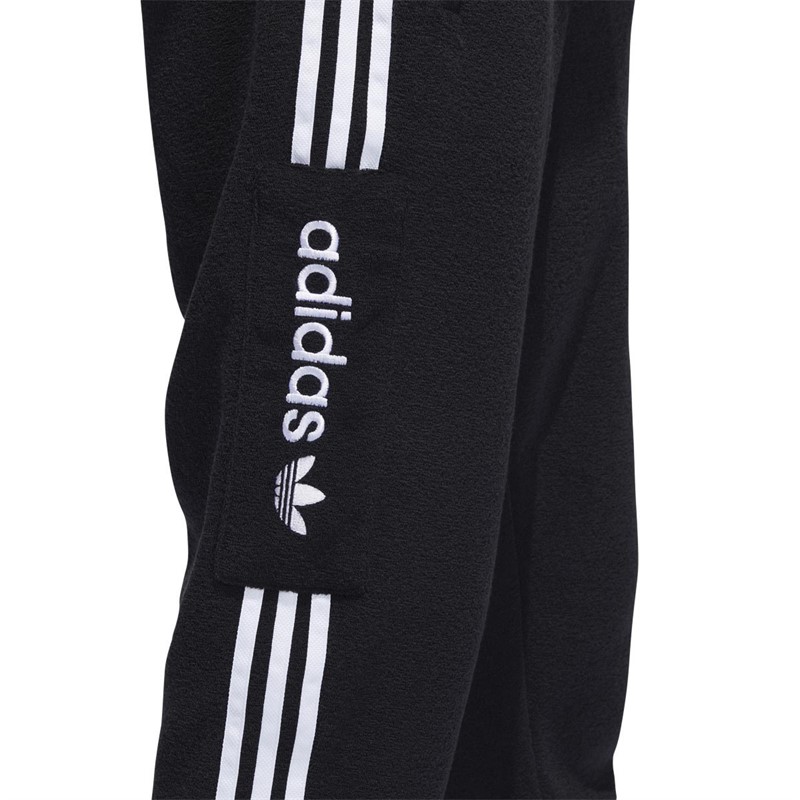adidas Originals Mens Sprt Comfort 3-Stripes Joggers Black/White