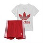 adidas Originals Infant Boys Trefoil Shorts And Tee Set White/Vivid Red