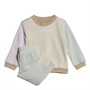 adidas Originals Infant Girls Colorblock Crew Sweatshirt Set Wonder White/Magic Beige/Almost Pink/Linen Green