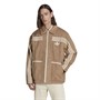adidas Originals Mens Adicolor 70s Collared Zip-Through Jacket Brown Desert