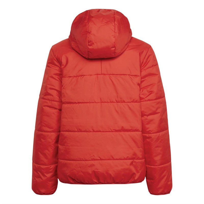 adidas Originals Boys Adicolor Padded Hooded Jacket Vivid Red