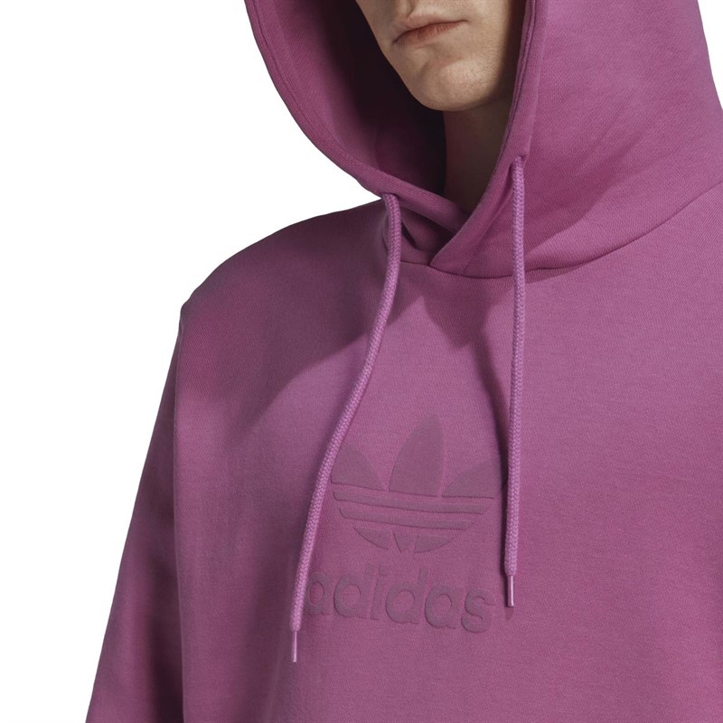 adidas Originals Mens Trefoil Series Street Hoodie Semi Pulse Lilac