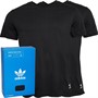 adidas Originals Herre Komfortable Fleksible Bomuld To-Pak Crew Neck T-Shirts Sort/Sort