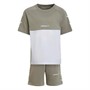 adidas Originals Boys Trefoil T-Shirt And Shorts Set Trace Cargo/White