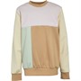 adidas Originals Junior Boys Colourblock Sweatshirt Linen Green/Wonder White/Magic Beige/Almost Pink
