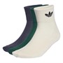 adidas Originals Mens Trefoil Three Pack Quarter Socks Wonder White/Shadow Navy/Core Green