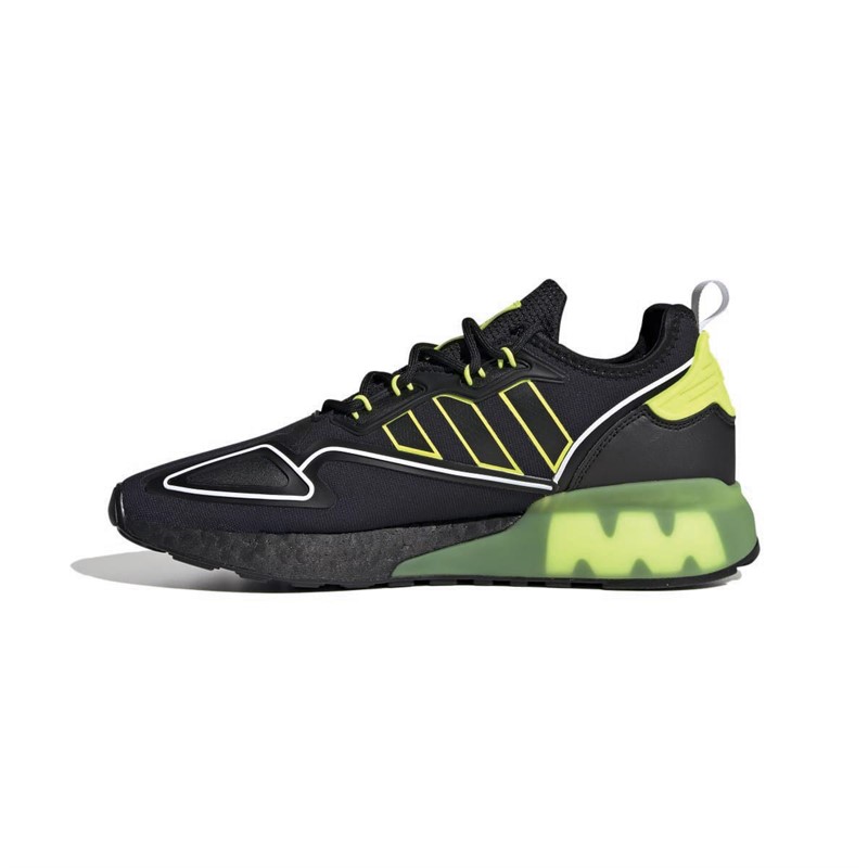 adidas Originals Mens ZX 2K Boost Trainers Core Black/Solar Yellow/Footwear White