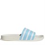 adidas Originals Mens Adilette Slides Bliss Blue/Footwear White/Off White