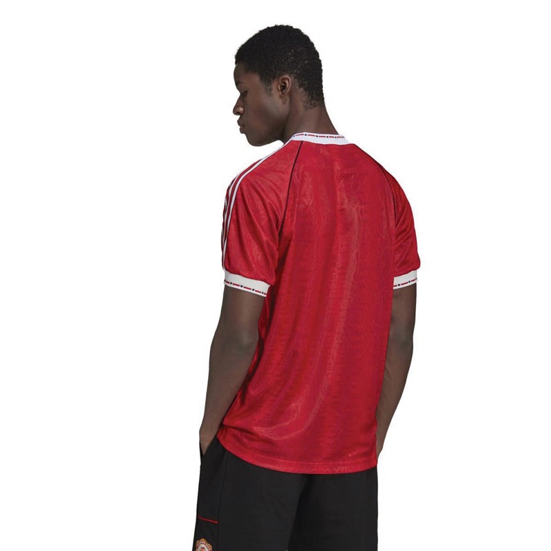 adidas Originals Mens MUFC Manchester United 1990 Home Jersey Bright Red