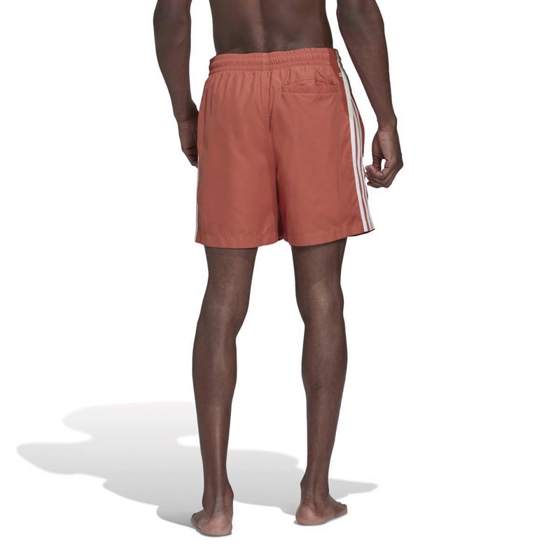 adidas Originals Mens 3-stripes Swim Shorts Magic Earth