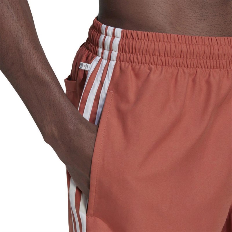 adidas Originals Mens 3-stripes Swim Shorts Magic Earth