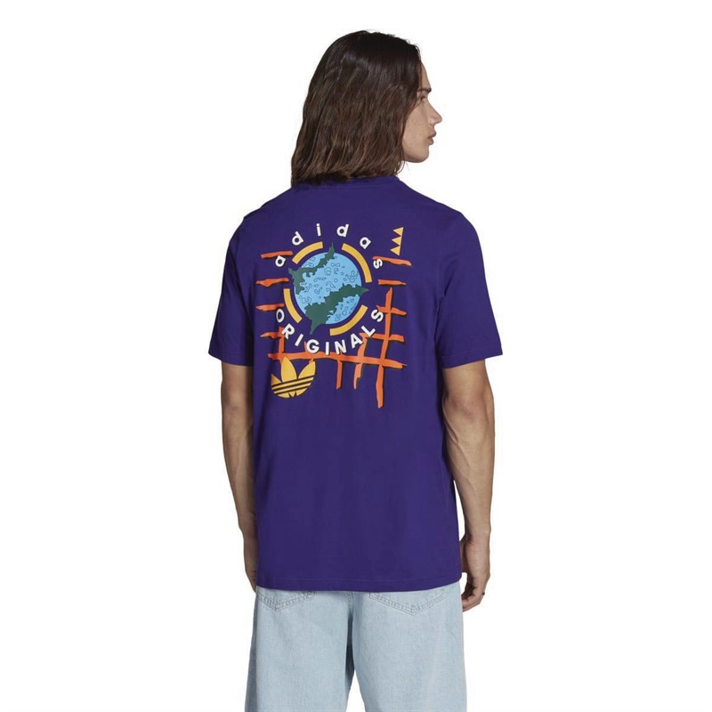 adidas Originals Mens Wander Hour T-Shirt Core Purple