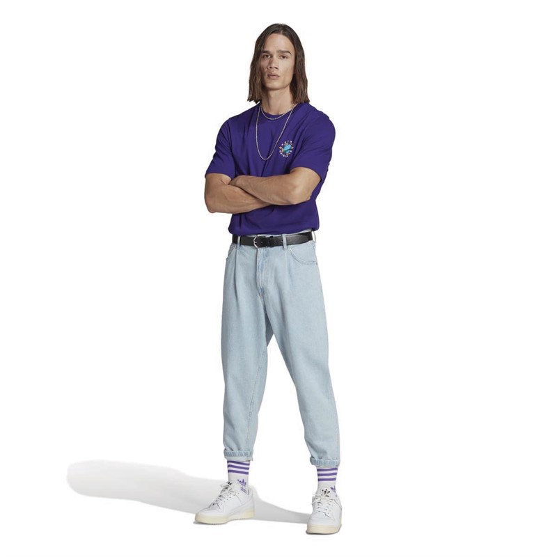 adidas Originals Mens Wander Hour T-Shirt Core Purple