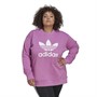 adidas Originals Womens Trefoil Big Logo Sweatshirt (plus Size) Purple