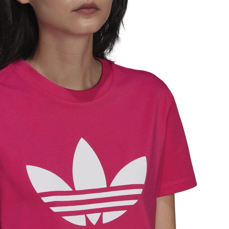 adidas Originals Womens Adicolor Trefoil T-Shirt Real Magenta