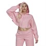 adidas Originals Womens Cropped Full Zip Loungewear Hoodie Light Pink