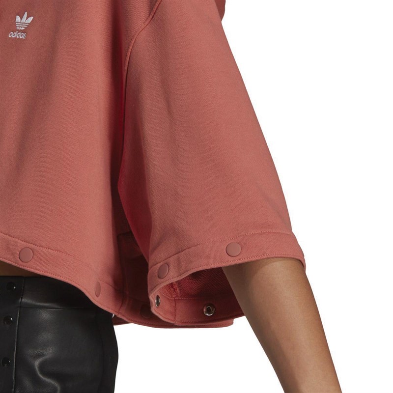 adidas Originals Womens Always Originals Snap-button Hoodie Magic Earth