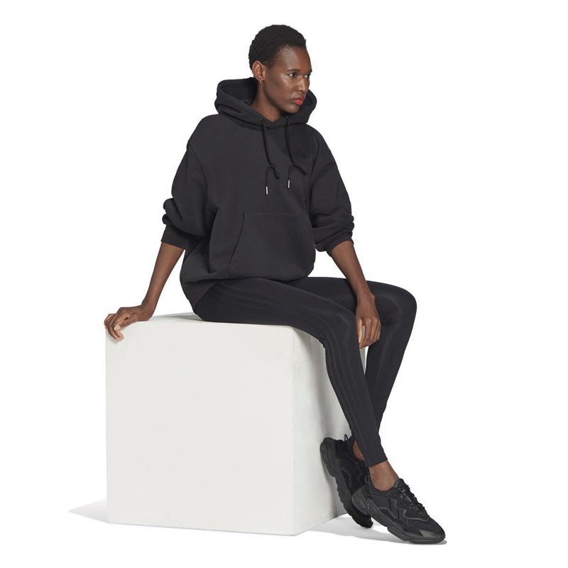 adidas Originals Womens Adicolor Oversized Hoodie Black