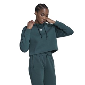 Buy adidas Originals Womens Essentials Cropped Fleece Hoodie Mineral Green