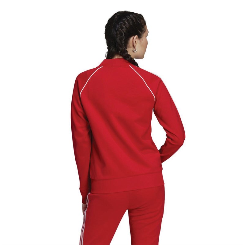 adidas Originals Womens Adicolour Super Star Track Top Vivid Red