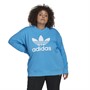 adidas Originals Womens Trefoil Big Logo Sweatshirt (plus Size) Pulse Blue