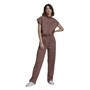 adidas Originals Womens Adicolor Contempo 3-Stripes Jumpsuit Wonder Onix