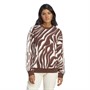 adidas Originals Dame Women Abstract Allover Animal Print Sweatshirts Brun