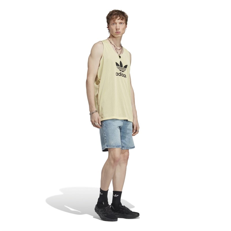 adidas Originals Heren Adicolor Classics Trefoil Basketball Singlet Geel