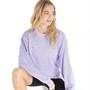 adidas Originals Bluza oversize dla niej kolor jasnofioletowy
